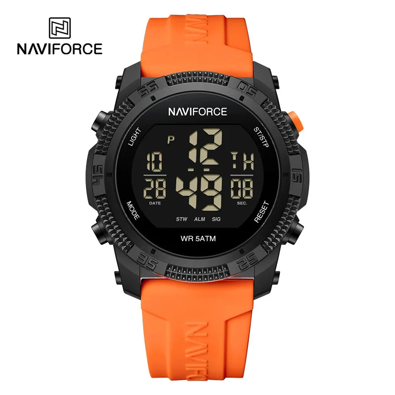 Brand Original Men Fashion Watch Water Resistant Personality Wristwatches Luxury Silicone Strap Electronic Clock 2024