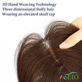 RSEIO Hair Toppers 7x11cm Women Topper Hair Natural Hair Wig 100% Human Hair Clip In Hair Extension For Women Khamik Shop Online