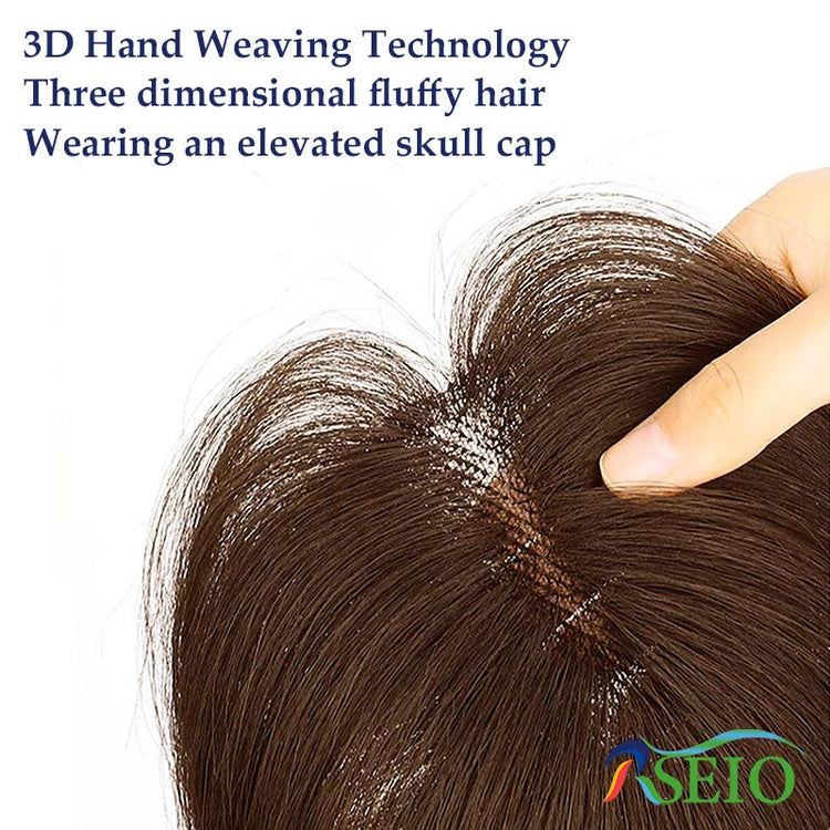 RSEIO Hair Toppers 7x11cm Women Topper Hair Natural Hair Wig 100% Human Hair Clip In Hair Extension For Women Khamik Shop Online