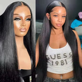 Natural Black Bone Straight Human Hair Front Wig 360 13x6 13x4 7x6 HD Lace Brazilian Human Hair Natural Hairline No Shed No Tangle For Women Daily Work Party Wear 38 40 Inch Khamik Shop Online