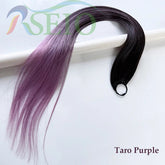 RESIO  Feather Hair Extensions Straight 100% Real Human Microring Hair Extensions Color Purple Blue Pink Gray 18-20inch Khamik Shop Online