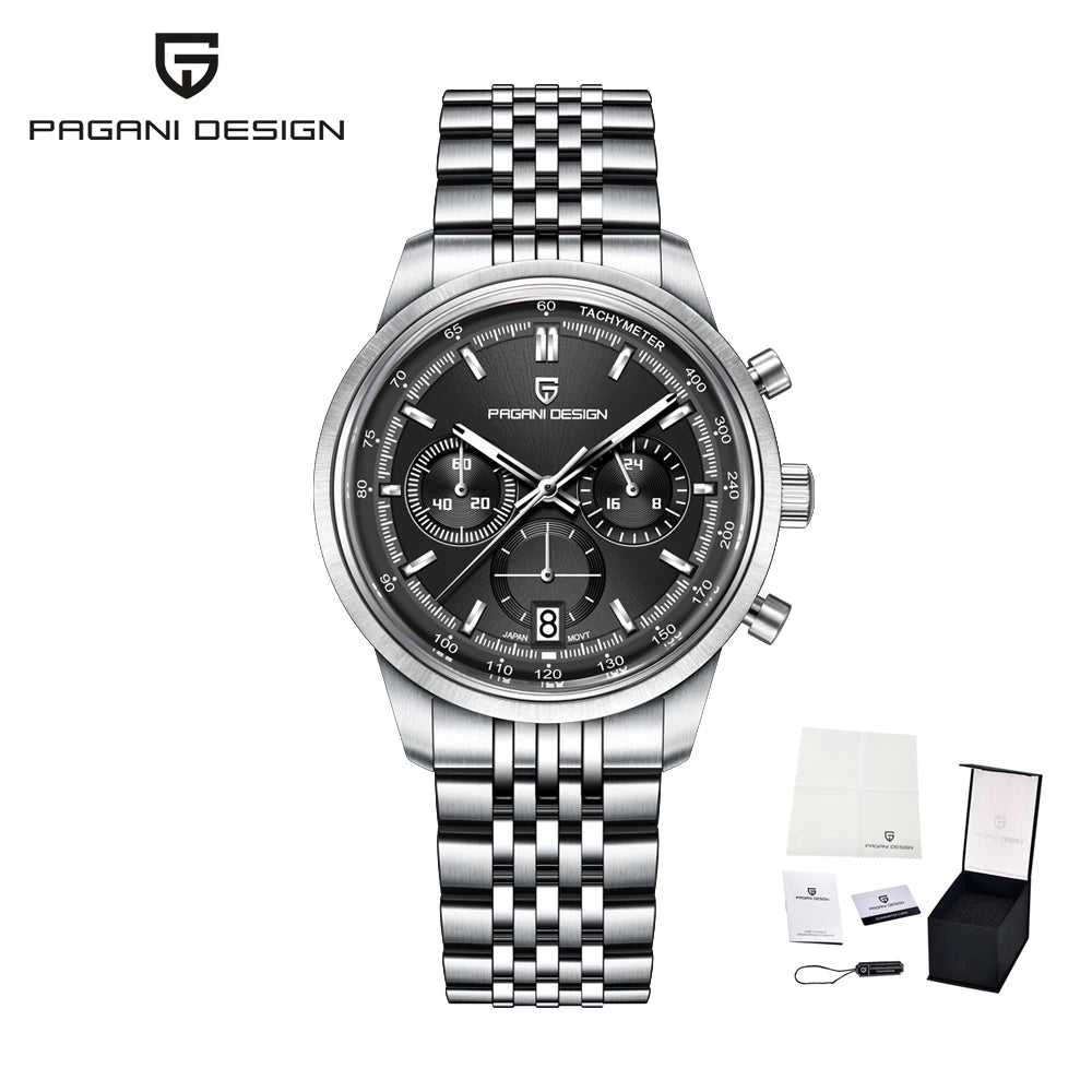 PAGANI DESIGN 2026 New Men Watches Business Luxury Quartz Watch Men Speed Chronograph Stainless steel Waterproof Auto Date Watch Khamik Shop Online