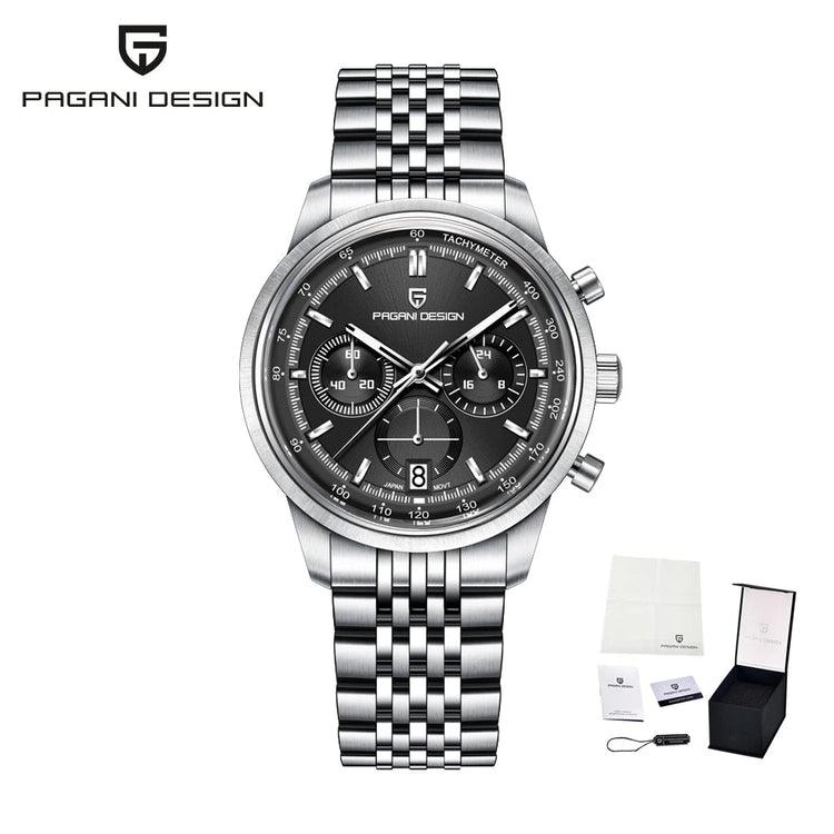 PAGANI DESIGN 2026 New Men Watches Business Luxury Quartz Watch Men Speed Chronograph Stainless steel Waterproof Auto Date Watch Khamik Shop Online
