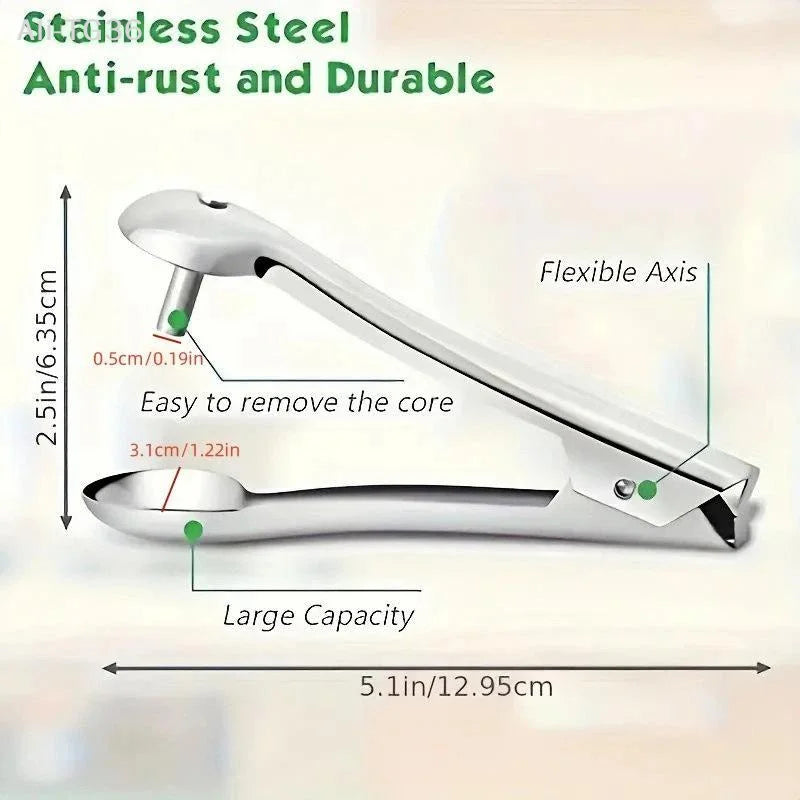 NexaHome Stainless Steel Cherry Fruit Kitchen Pitter Remover Olive Corer Remove Pit Tool Seed Gadge xkdae Khamik Shop Online