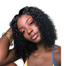 Short Bob U Part Wig Human Hair Jerry Curl Brazilian Remy Glueless Wig Cerise Alfie