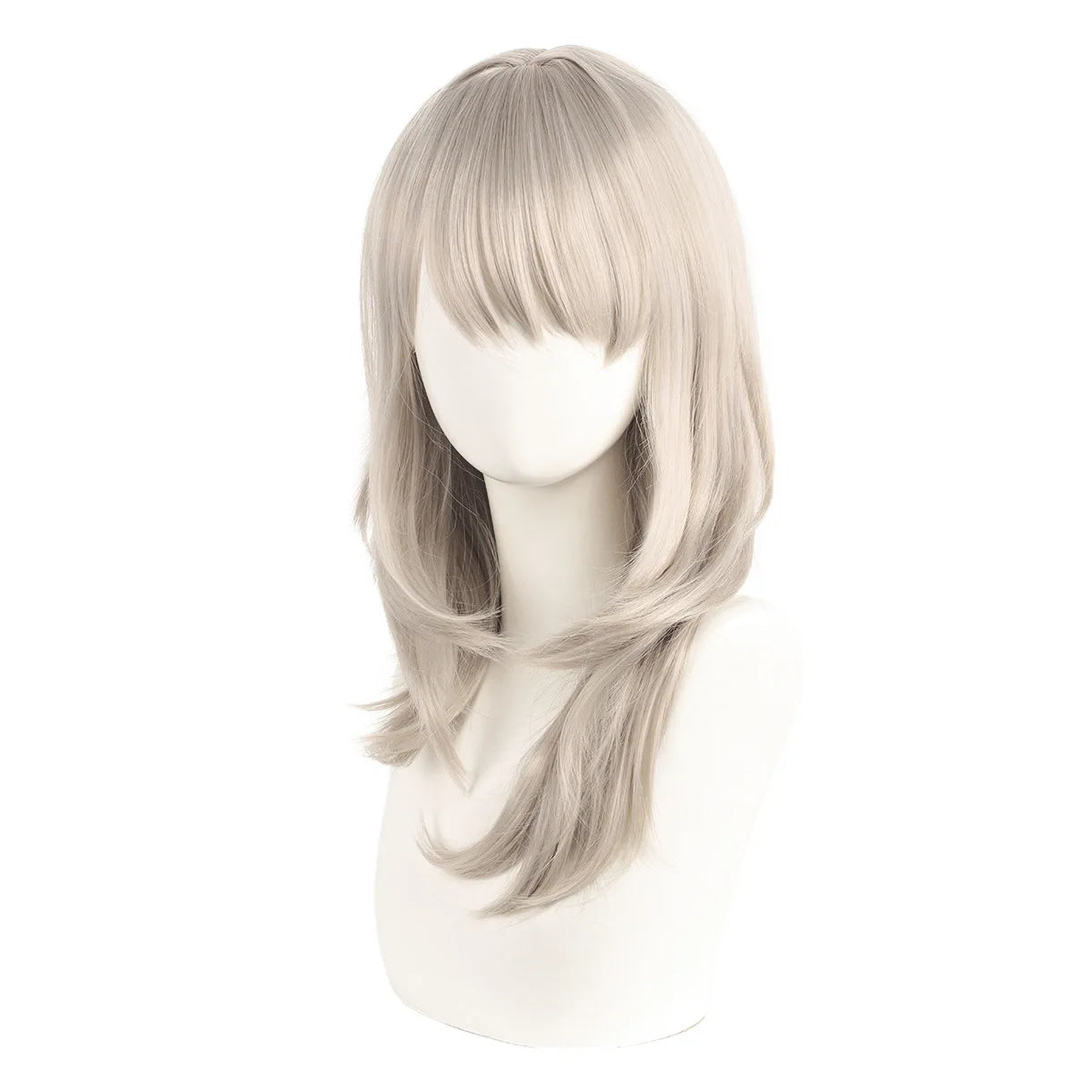 Long Straight Synthetic Wig Natural Ash Blonde Cosplay Hair for Women Anime Girl Costume Daily Party Heat Resistant Fiber Khamik Shop Online