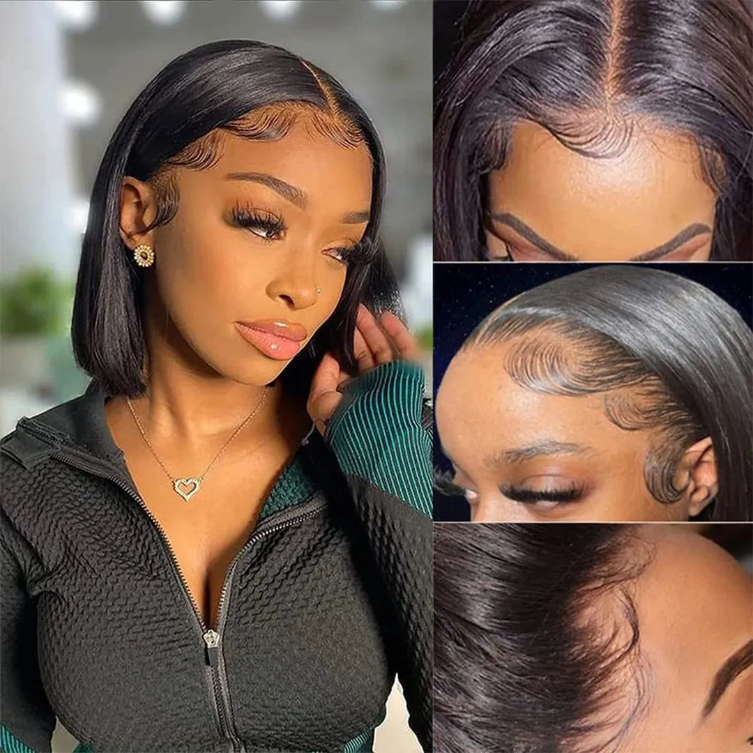 Short Bob Wigs Human Hair 13x6 Bone Straight HD Lace Front Wig 4x4 5x5 Lace Closure Wig Human Hair Wigs For Woman Natural Hair Khamik Shop Online