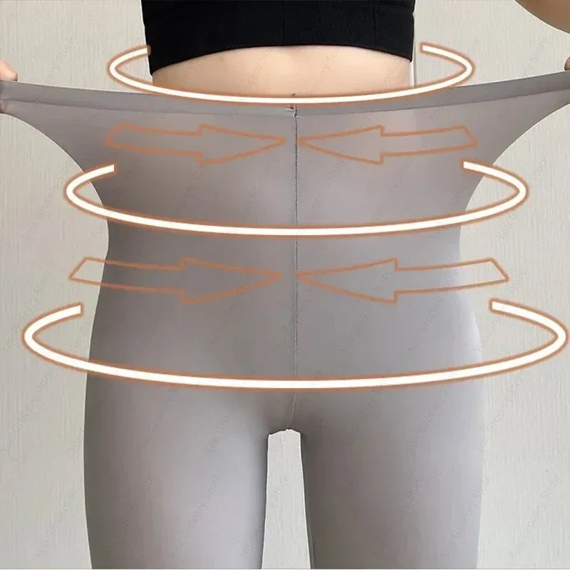 High Elasticity Shark Skin Leggings for Women Summer Ultra Thin Breathable Quick Dry Control Butt Lifting for Gym Khamik Shop Online
