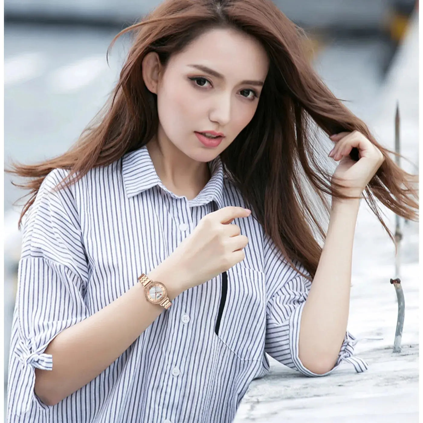CURREN Top Brand Ladies Simple Fashion Quartz Watch Stainless Steel Classic Elegant Diamond Waterproof Ladies Watch Reloj Mujer Khamik Shop Online