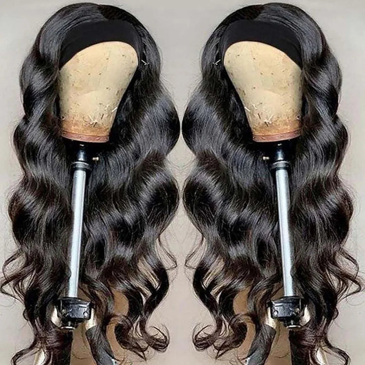 Body Wave Headband Human Hair Wig Machine Made Human Hair Wig Ready To Wear Headband Body Wave Remy Human Hair Wigs for Women Khamik Shop Online