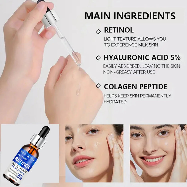Retinol Cream Serum Combo Set Locks In Moisture Repairs Skin Smoothes Wrinkles Increases Elasticity For Younger Healthier Skin Khamik Shop Online