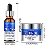 Retinol Cream Serum Combo Set Locks In Moisture Repairs Skin Smoothes Wrinkles Increases Elasticity For Younger Healthier Skin Khamik Shop Online