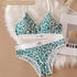 Women Push-Up Bra And Panties Set V-neck Non-wire Bra Low Waist Briefs Female Sexy Lingerie Cotton Leopard Print Underwear Set Khamik Shop Online