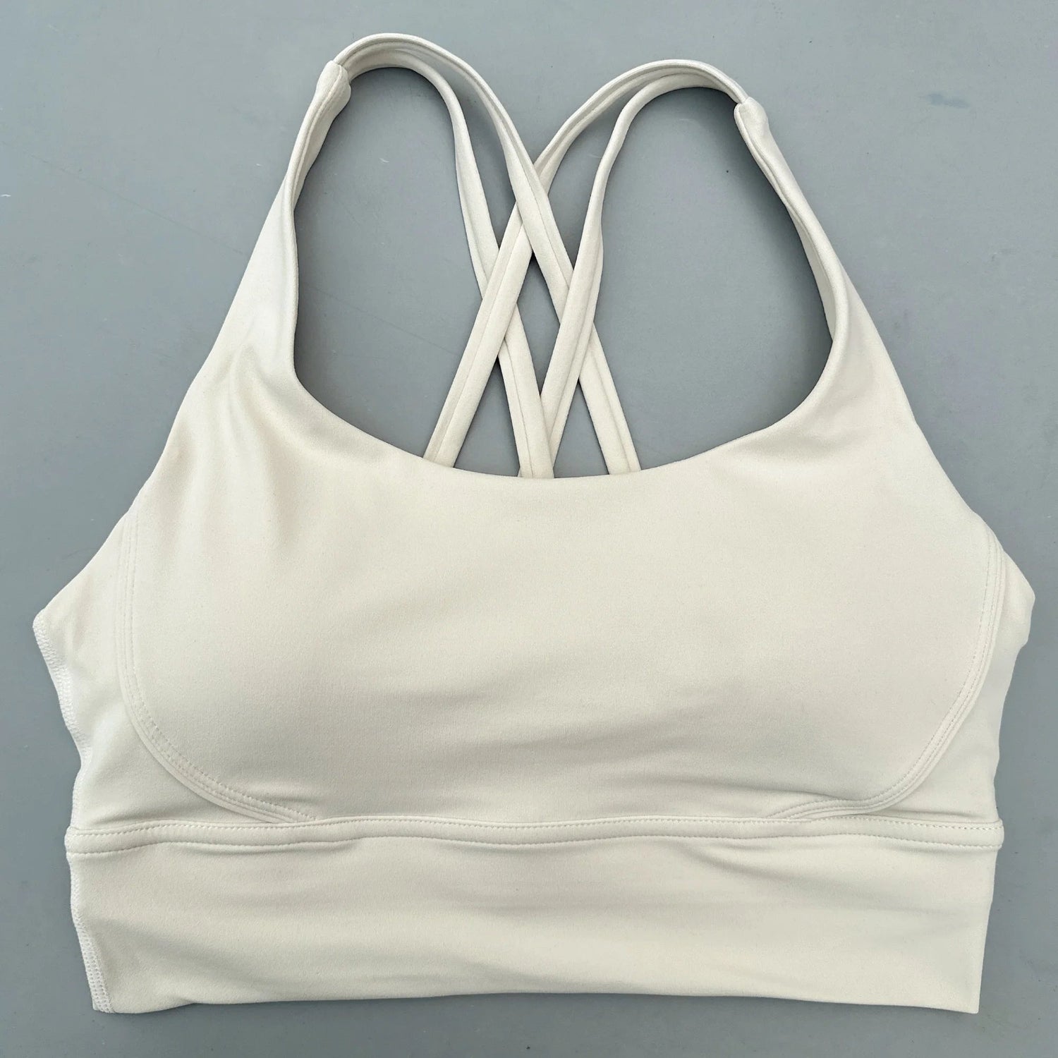 Solid Color Soft Cross Back Women Fitness Bra Tights Yoga Vest High Strength Shockproof Gym Sports Top Push Up With Chest Pad Khamik Shop Online