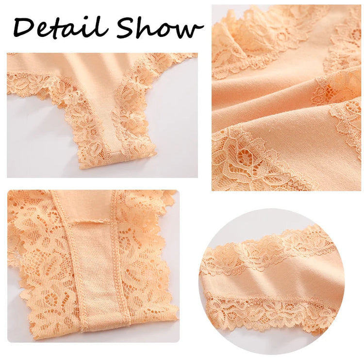 FINETOO 1Pc Sexy Cotton Brazilian Underwear Sexy Lace Panties for Women Female Low Waist Floral Lingerie Briefs Ladies Intimates Khamik Shop Online