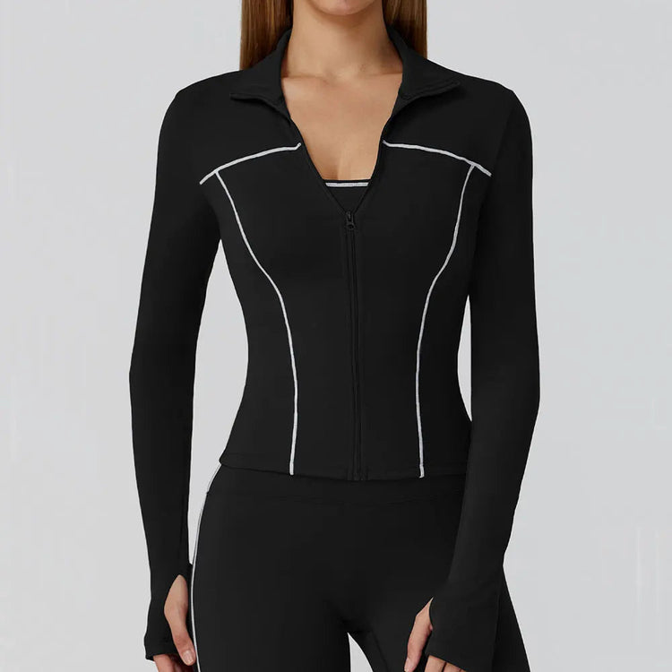 Yoga Clothes Women Sport Jacket Running Long Sleeve Shirt Sports Jackets Top Workout Coat Gym Training Clothing Workout Yoga Top Khamik Shop Online
