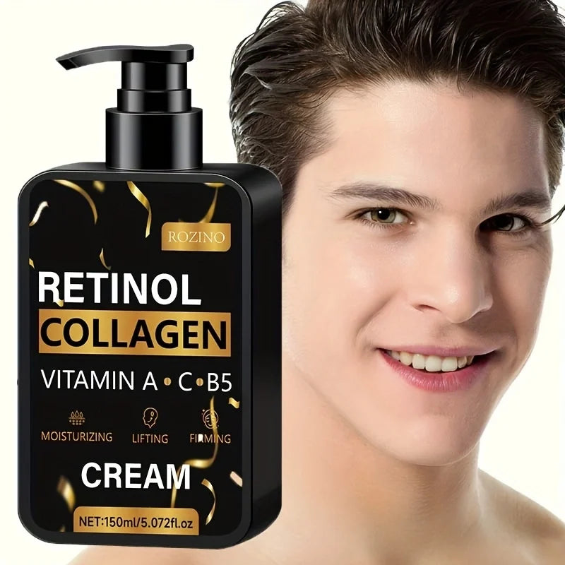 Retinol Collagen Face Cream with Vitamin C B5, Anti-Aging Skin Tightening Moisturizer for Wrinkles and Fine Lines, Firming Lifting Facial Lotion for Dull Skin, Summer Daily Hydrating Skin Care, Fast Absorbing Non-Greasy Formula, 150ml/5.072fl oz Khamik Shop Online