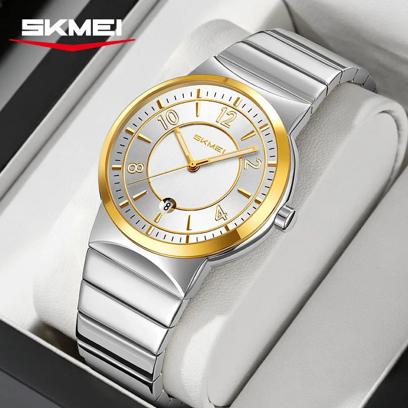 9401 Luxury Mens Steel Band Watch Original Business Quartz Wristwatch Waterproof Watches for Man Clock Reloj Hombre 2026 Khamik Shop Online