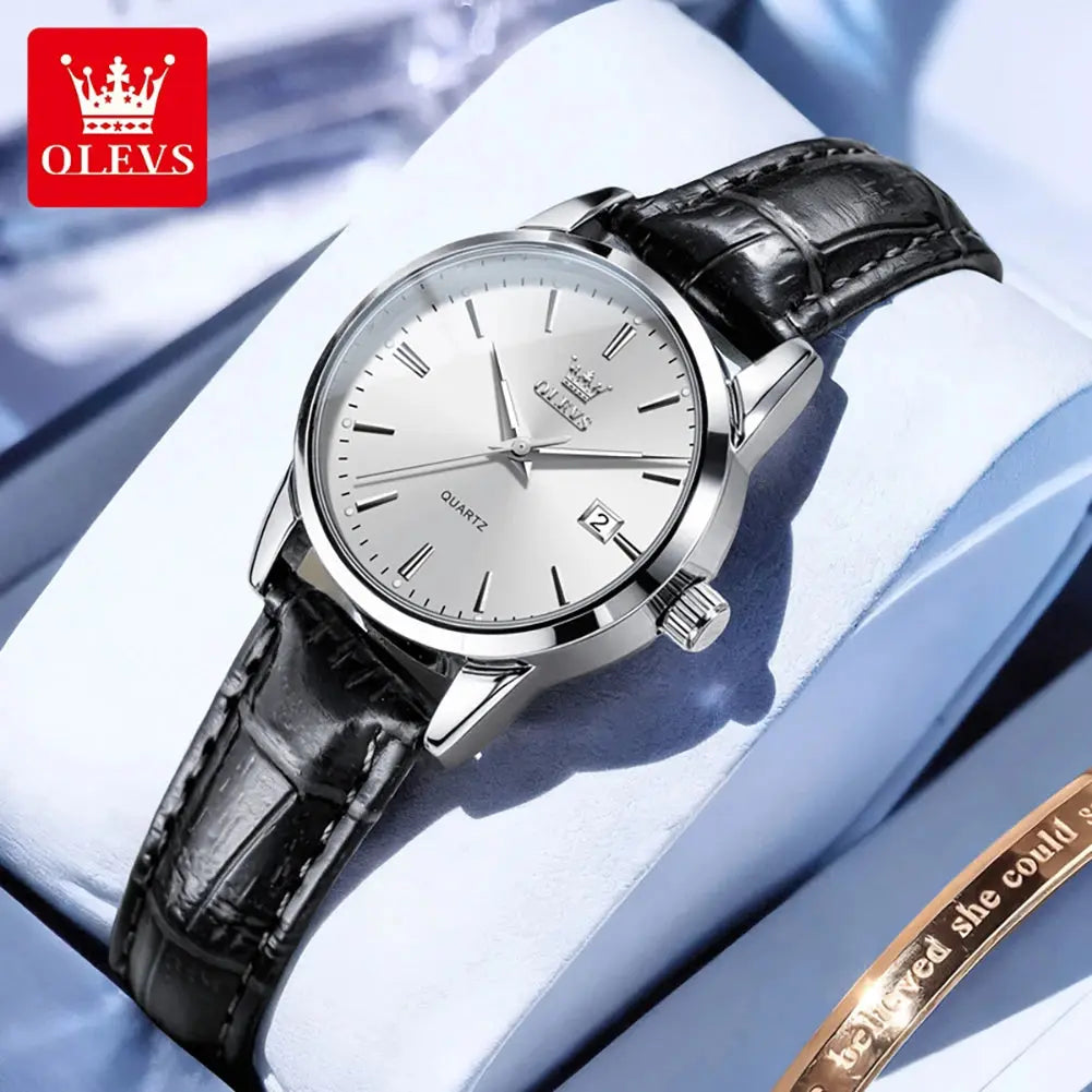OLEVS 6898 Women Watch Original Quartz Watches Waterproof Luminous Date Watch Bracelet Set Ladies&