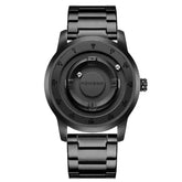 FOXBOX Magnetic Driven Watch Fashion Waterproof Quartz Wristwatch Rolling Steel Ball Pointer Sports Watches Military Clock+Box Khamik Shop Online