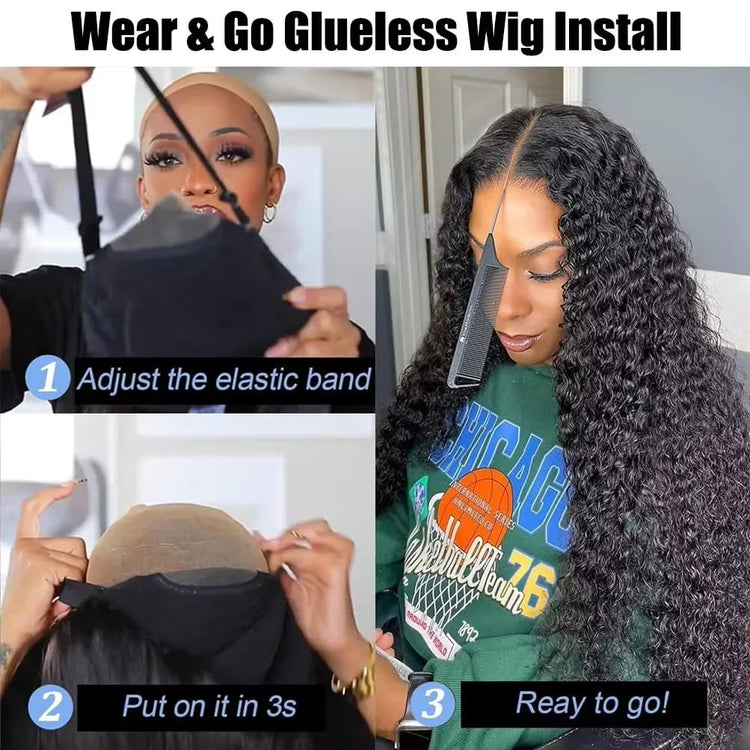 MYLOCKME Glueless Wigs Human Hair 6x4 Curly Wave Lace Closure Wigs Deep Wave 9x6 5x5 Lace Closure Wig Pre Cut Curly Human Hair Water Wave 200% Khamik Shop Online
