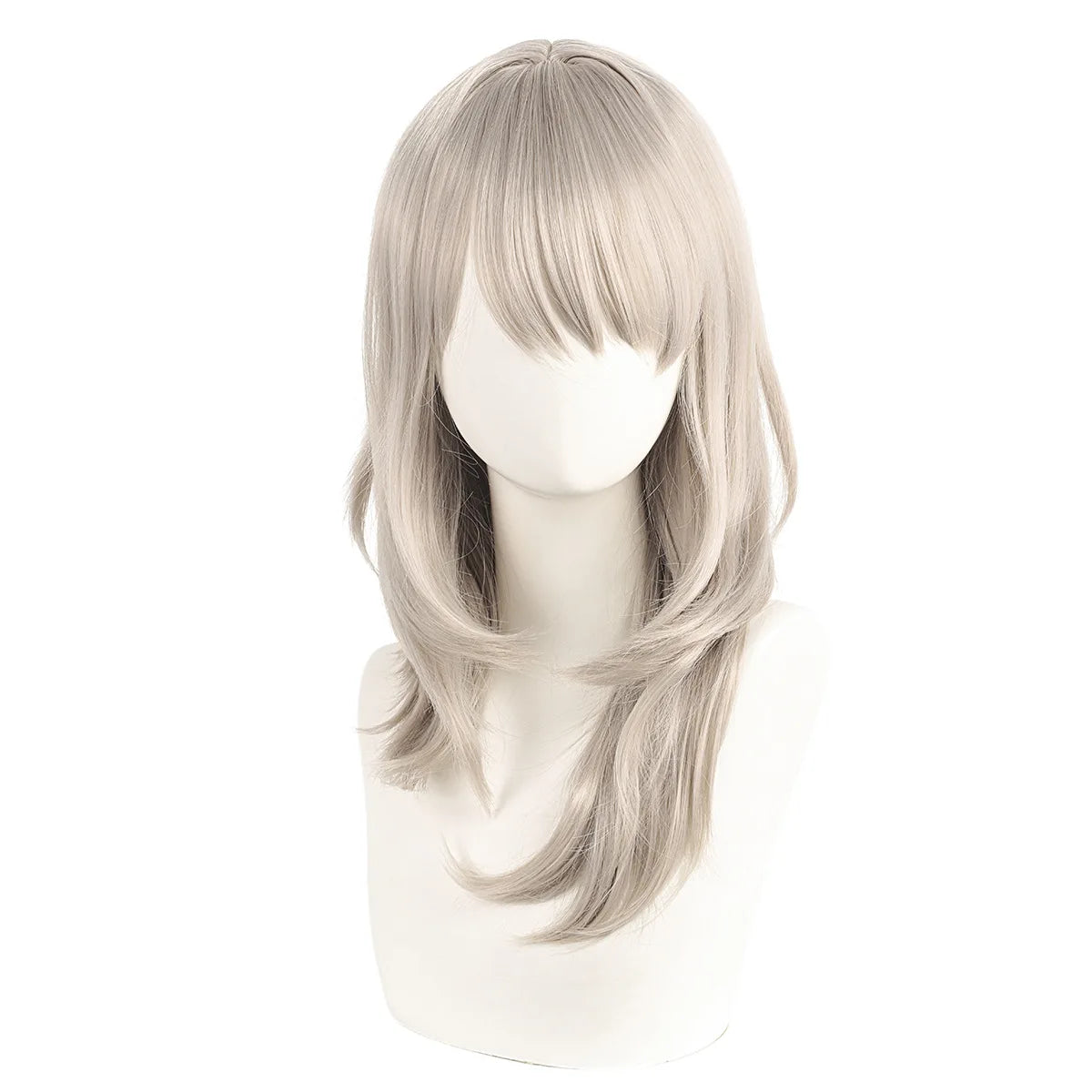 Long Straight Synthetic Wig Natural Ash Blonde Cosplay Hair for Women Anime Girl Costume Daily Party Heat Resistant Fiber Khamik Shop Online