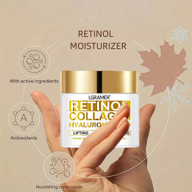 Retinol Face Cream Moisturizing Wrinkle Remover Collagen Hyaluronic Acid Creams Skin Care Cosmetic for Women&Men Khamik Shop Online