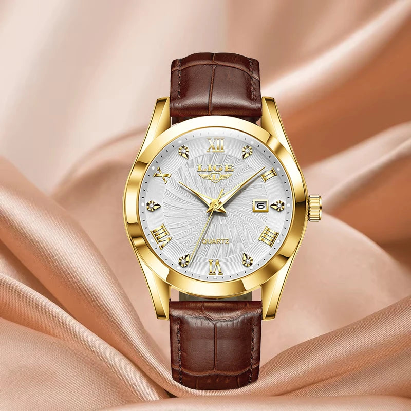Women'S Wristwatch Fashion Casual Leather Sport Waterproof Woman Watch Top Brand Luxury Women Bracelet Classic Female Clock