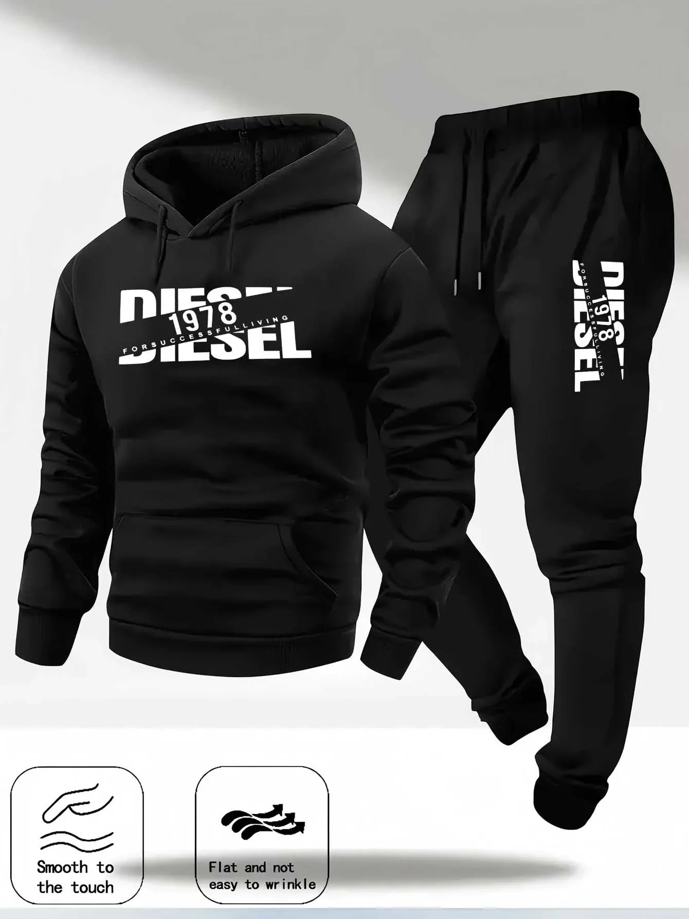 2026 popular autumn and winter new hooded sportswear sportswear fashion hooded sportswear casual sportswear and pants two in one Khamik Shop Online