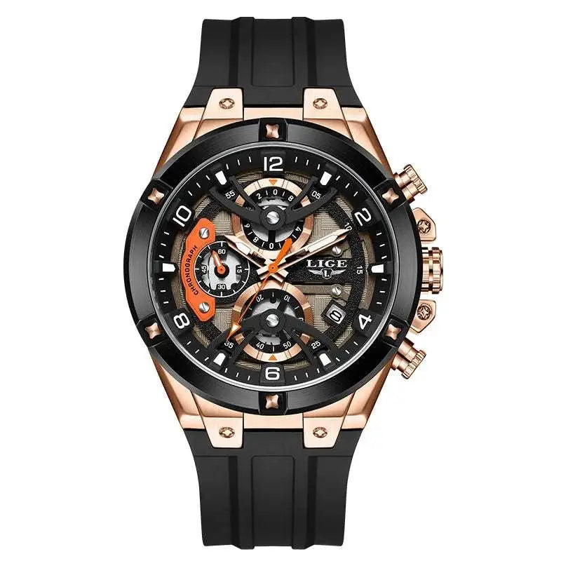 LIGE Simple Fashion Quartz Man Watch Silicone Outdoor Casual Sports Waterproof Luminous Calendar Random Gift Box Watches for Men Khamik Shop Online