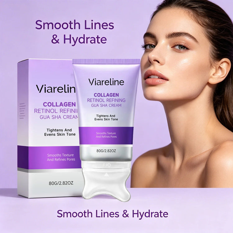 Collagen Retinol Gua Sha Cream Face Massagertightening Lifting Even Skin Tone Define Facial Lines Moisturizing Skin Care 80g Khamik Shop Online