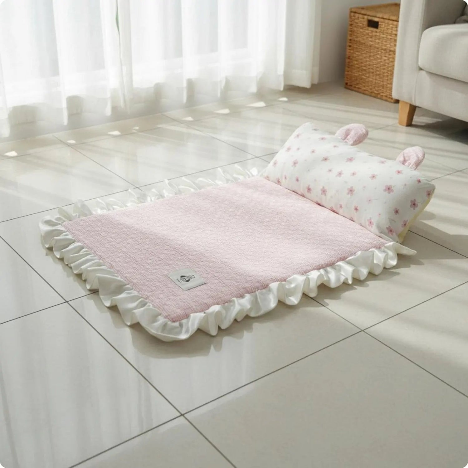 Dog Cooling Mat Cute Ear Pillow Feline Cooling Mat Summer Pet Cushion Soft Breathable for Small Dogs, Hot Weather Khamik Shop Online
