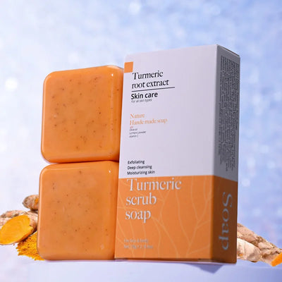 Turmeric Scrub Soap with Kojic Acid and Olive Oils
