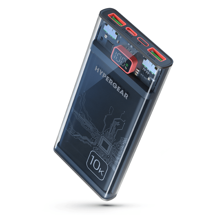 HyperGear ClearCharge 10000mAh Transparent PD Power Bank Sky Iapetus