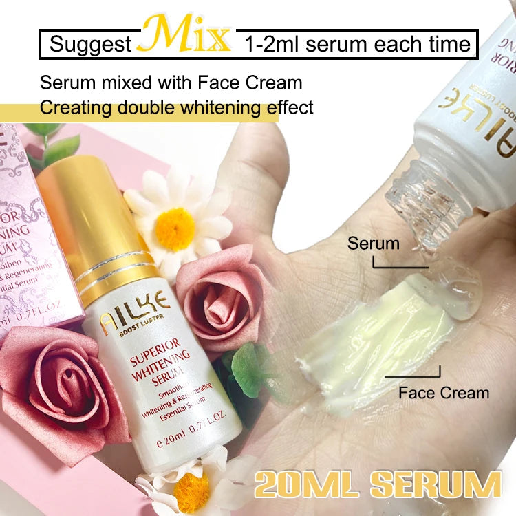 AILKE Lightening Anti-Wrinkle Face Cream, With Collagen, Hyaluronic Acid, Whitening Skin Care Women Facial Moisturizer Set Khamik Shop Online