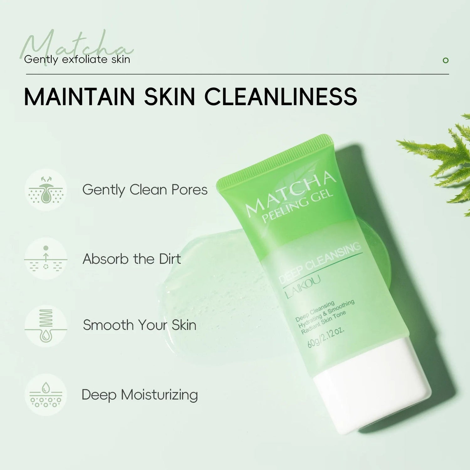 LAIKOU Matcha Exfoliating Peeling Gel Facial Scrub Moisturizing Nourishing Repair Scrubs Face Cream Beauty Skin Care Khamik Shop Online