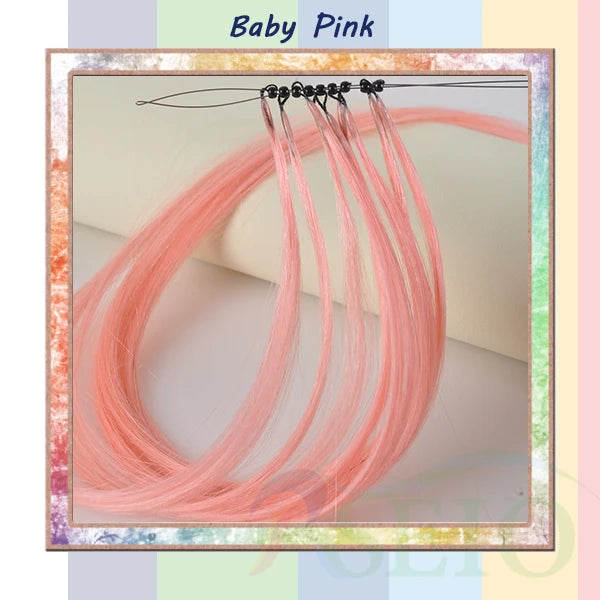 RESIO Color  8D Tip Hair Extensions 100% Real Human Hair Microbeads Extensions Color Purple Blue Pink Gray 18-20inch 0.5g/Strand Khamik Shop Online