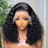 Water Wave Lace Front Wig Deep Free Part Lace Closure Wigs Bob Lace Wigs Brazilian Wet and Wavy Human Hair Wigs for Black Women Pre plucked Can be Dyed 12 14 16Inch Khamik Shop Online