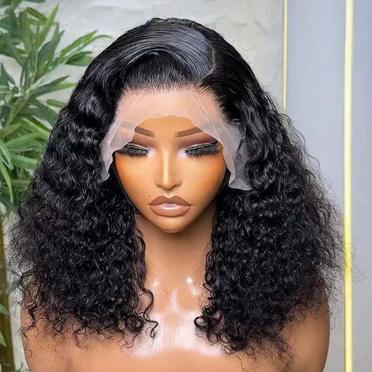 Water Wave Lace Front Wig Deep Free Part Lace Closure Wigs Bob Lace Wigs Brazilian Wet and Wavy Human Hair Wigs for Black Women Pre plucked Can be Dyed 12 14 16Inch Khamik Shop Online