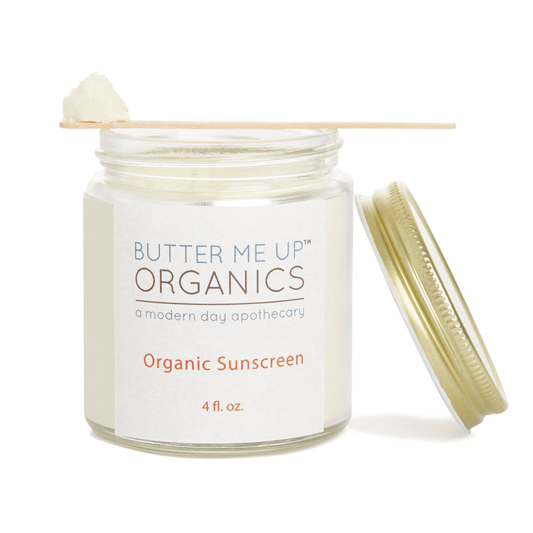 Natural Organic Suns  Block/ Safe Protection/ Non-Nano Zinc Oxide / White Smokey