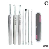 7/8Pcs Blackhead Remover Kit Professional Blackhead  Needle Skin Care Tools Stainless Steel Pimple Extraction Tools Khamik Shop Online