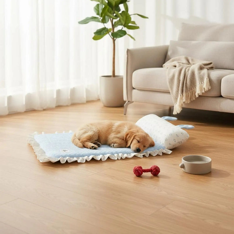 Dog Cooling Mat Cute Ear Pillow Feline Cooling Mat Summer Pet Cushion Soft Breathable for Small Dogs, Hot Weather Khamik Shop Online