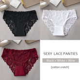 3PCS/Set Luxury Floral Embroidery Lace Panties Women Briefs Sexy Hollow Lingerie Female Underwear Ladies Breathable Underpants Khamik Shop Online