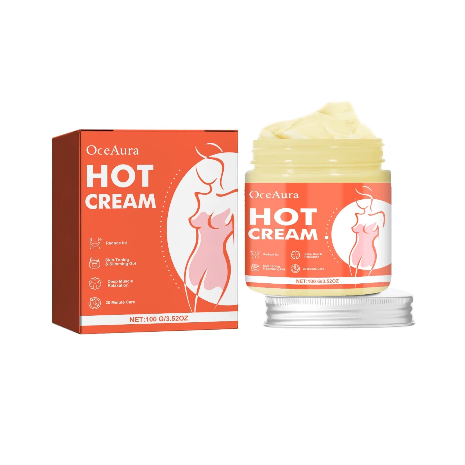 OceAura Ginger Body Massage Cream for Sore Muscles