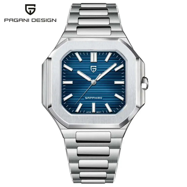 TOP New PAGANI DESIGN 37MM Square Men Quartz Watches Luxury Sapphire Glass AR Coated Business Watch VH31 Luminous Watch for Men Khamik Shop Online