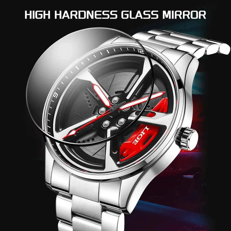 LIGE Unique Creative Quartz Man Watch Steel Band Casual Sports Waterproof Luminous Rotating Wheel Dial Watches for Men Gifts Box Khamik Shop Online