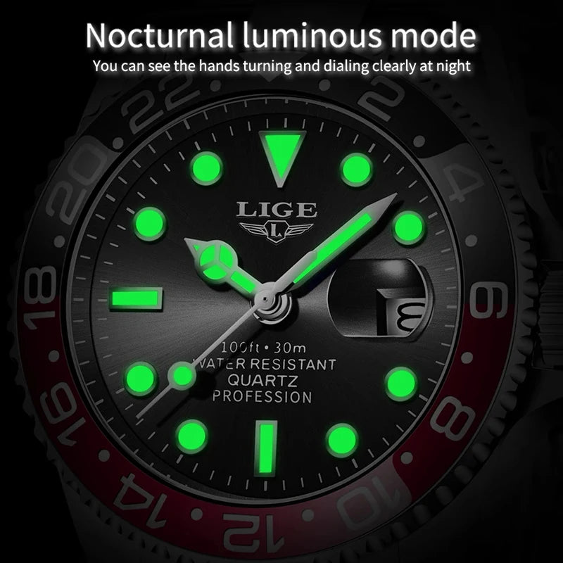 Fashion Quartz Watch for Men Date Clock Sports Waterproof Watches Men Luminous Wrist Watch Luxury Relogio Masculino +Box