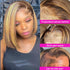 Highlight Dark Brown Blonde Straight Bob Wig 200 Density Virgin Human Hair 13x4 Lace Front Wigs HD Lace Wigs For Black Women Khamik Shop Online