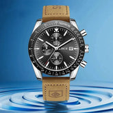 LIGE Retro Fashion Outdoor Quartz Man Watch Military Classic Clocks Casual Sports Leather Belt Waterproof Auto Date Watches Male Khamik Shop Online