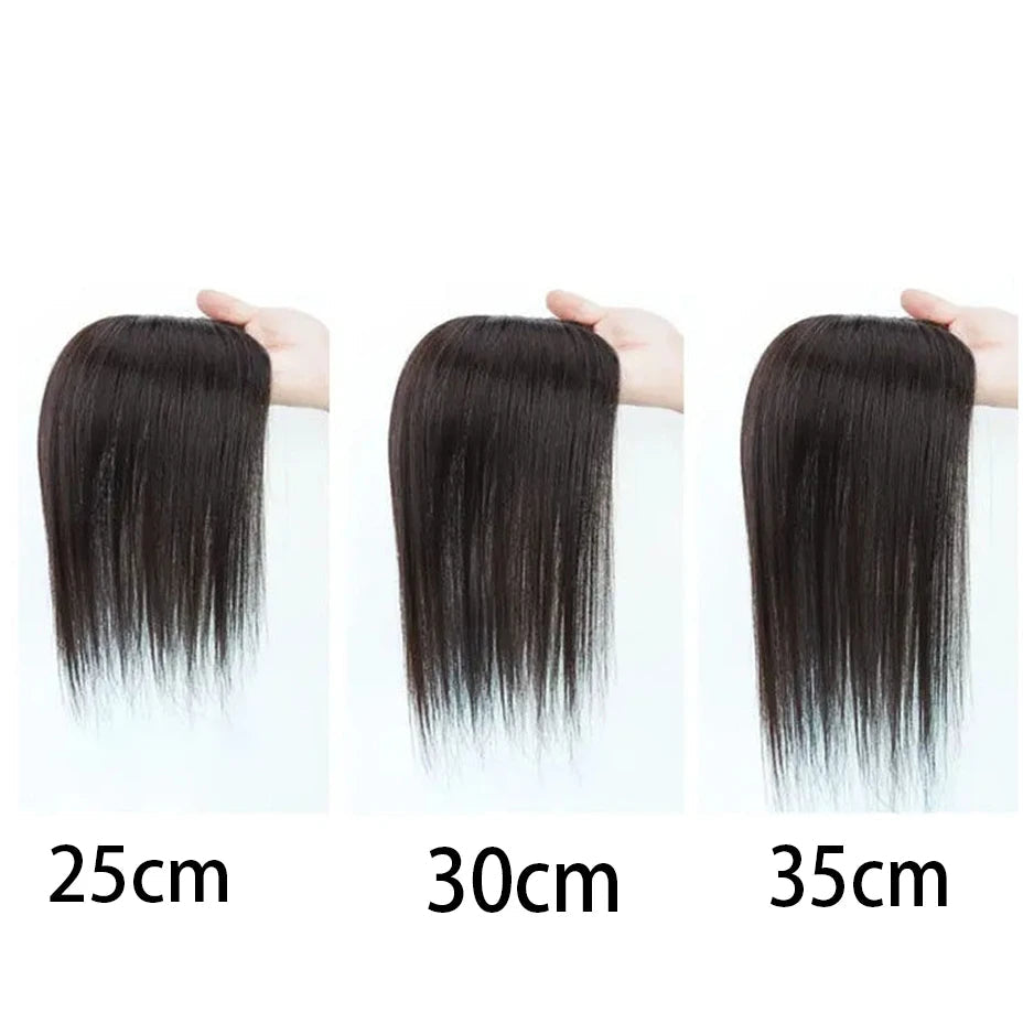 Human Hair Topper Silk Base Great Coverage for Thinning Hair or Hair Loss 9x13cm Silk Top Hair Topper with Clips Breathable Khamik Shop Online